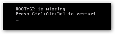 系統(tǒng)開機黑屏提示“bootmgr is missing”的處理方法